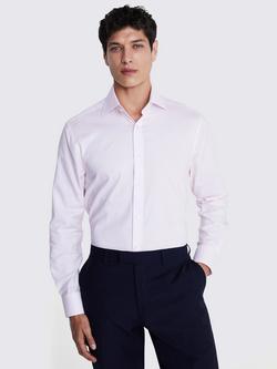 Moss Tailored Fit Dobby Cotton Blend Stretch Shirt, Pink