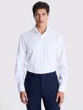 Moss Regular Fit Cotton Alfeo Dobby Weave Shirt, White