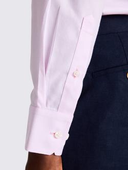 Moss Tailored Fit Royal Oxford Non-Iron Shirt - view 2, Pink