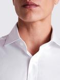 Moss Cotton Twill Regular Fit Cutaway Collar Shirt, White