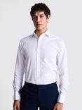 Moss Cotton Blend Regular Fit Double Cuff Shirt, White