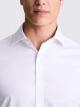 Moss Cotton Blend Regular Fit Double Cuff Shirt, White