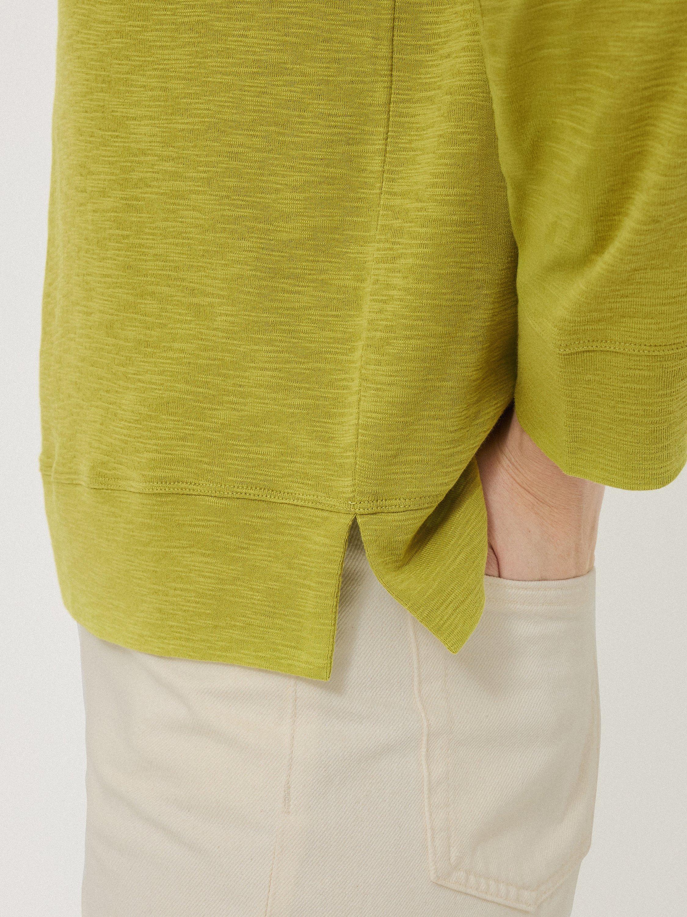 Product image 3 of 7, which shows Jigsaw Luxe Raglan Sleeve T-Shirt, Key Lime, XS