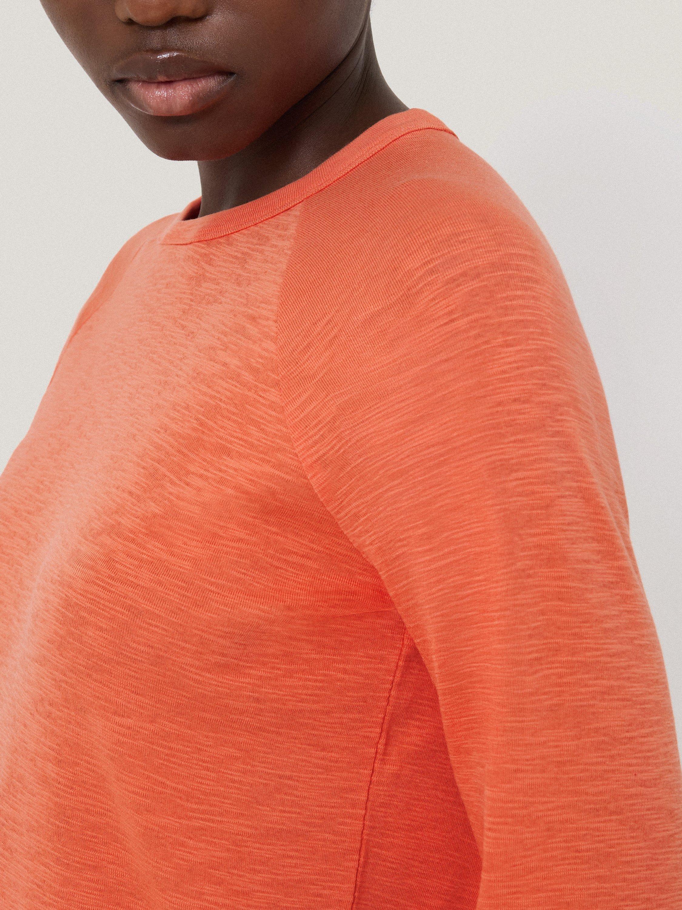 Product image 6 of 6, which shows Jigsaw Luxe Raglan Sleeve T-Shirt, Orange, XS
