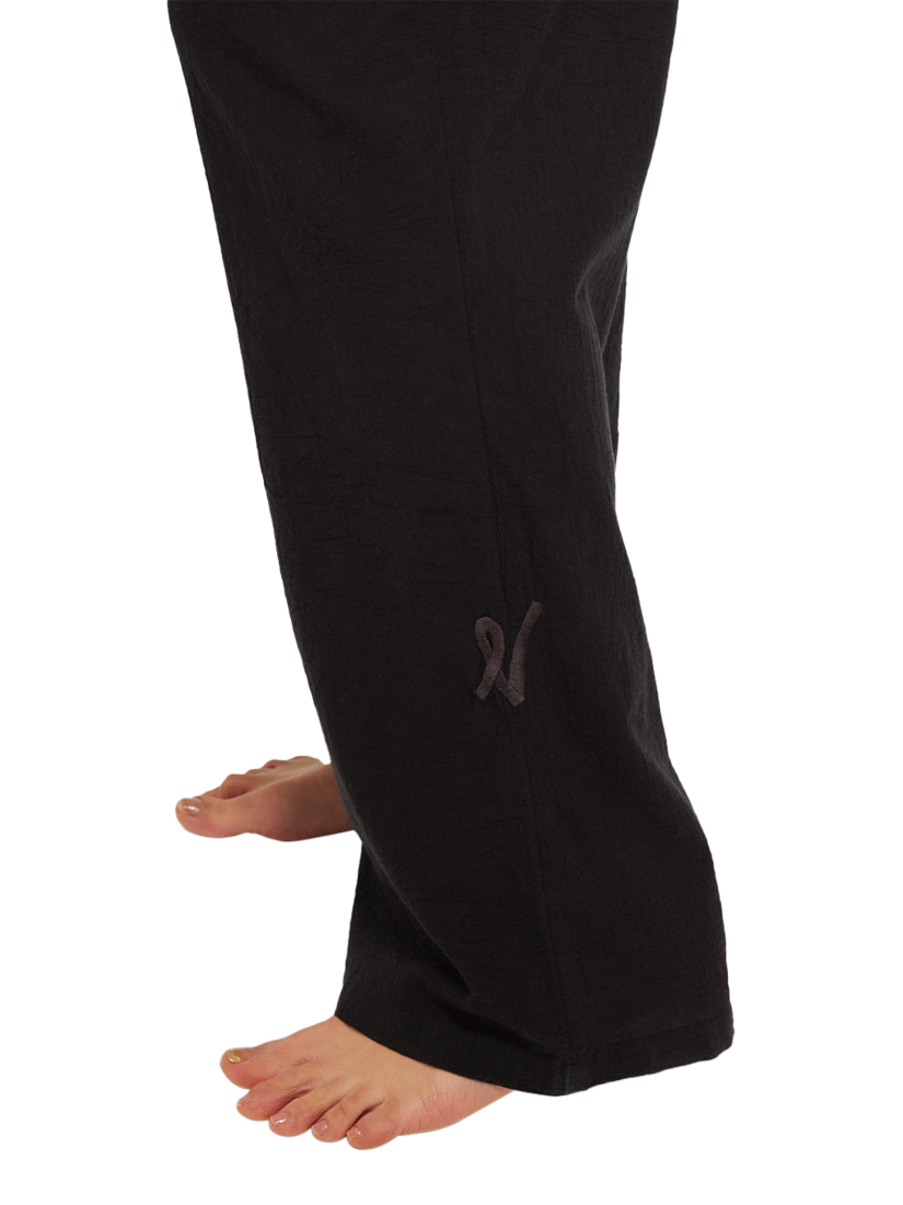 Product image 2 of 5, which shows Nudea The PJ Trouser Organic Cotton Pyjama Bottoms, Black, XS