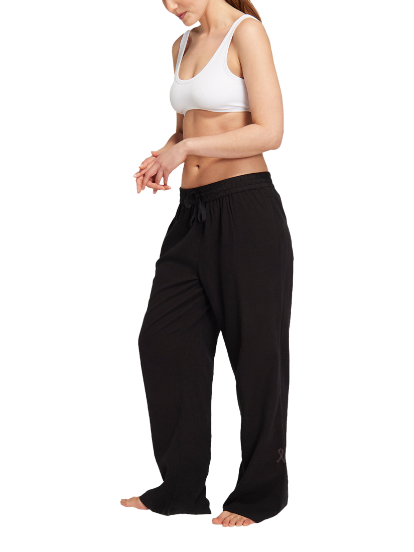 Product image 4 of 5, which shows Nudea The PJ Trouser Organic Cotton Pyjama Bottoms, Black, XS