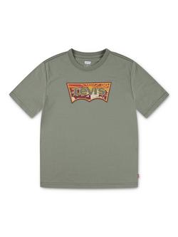 Levi's Kids' Sunrise Desert Cotton Blend T-Shirt, Deep Lichen Green, Deep Lichen Green