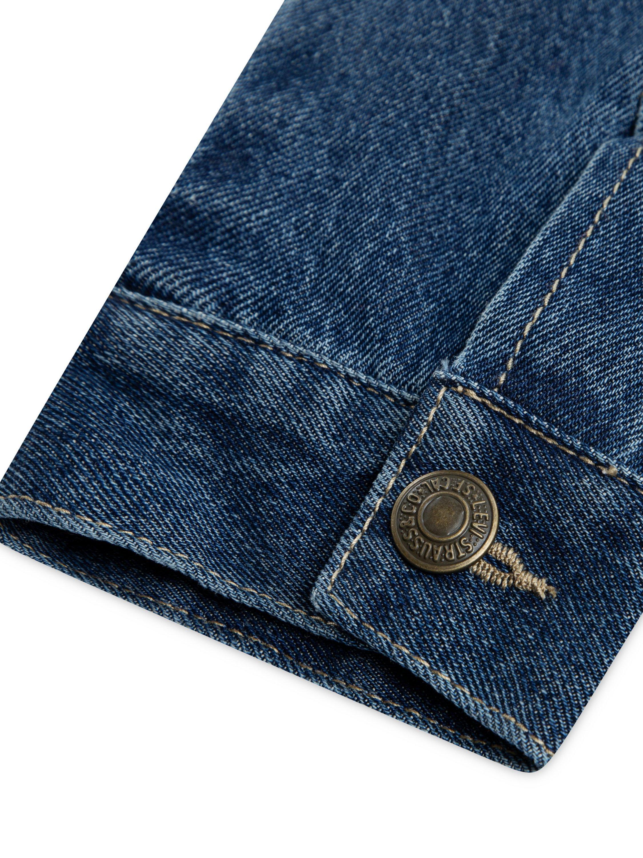 Product image 3 of 4, which shows Levi's Kids' Trucker Quilt Lined Denim Jacket, Bandwagon, 10 years