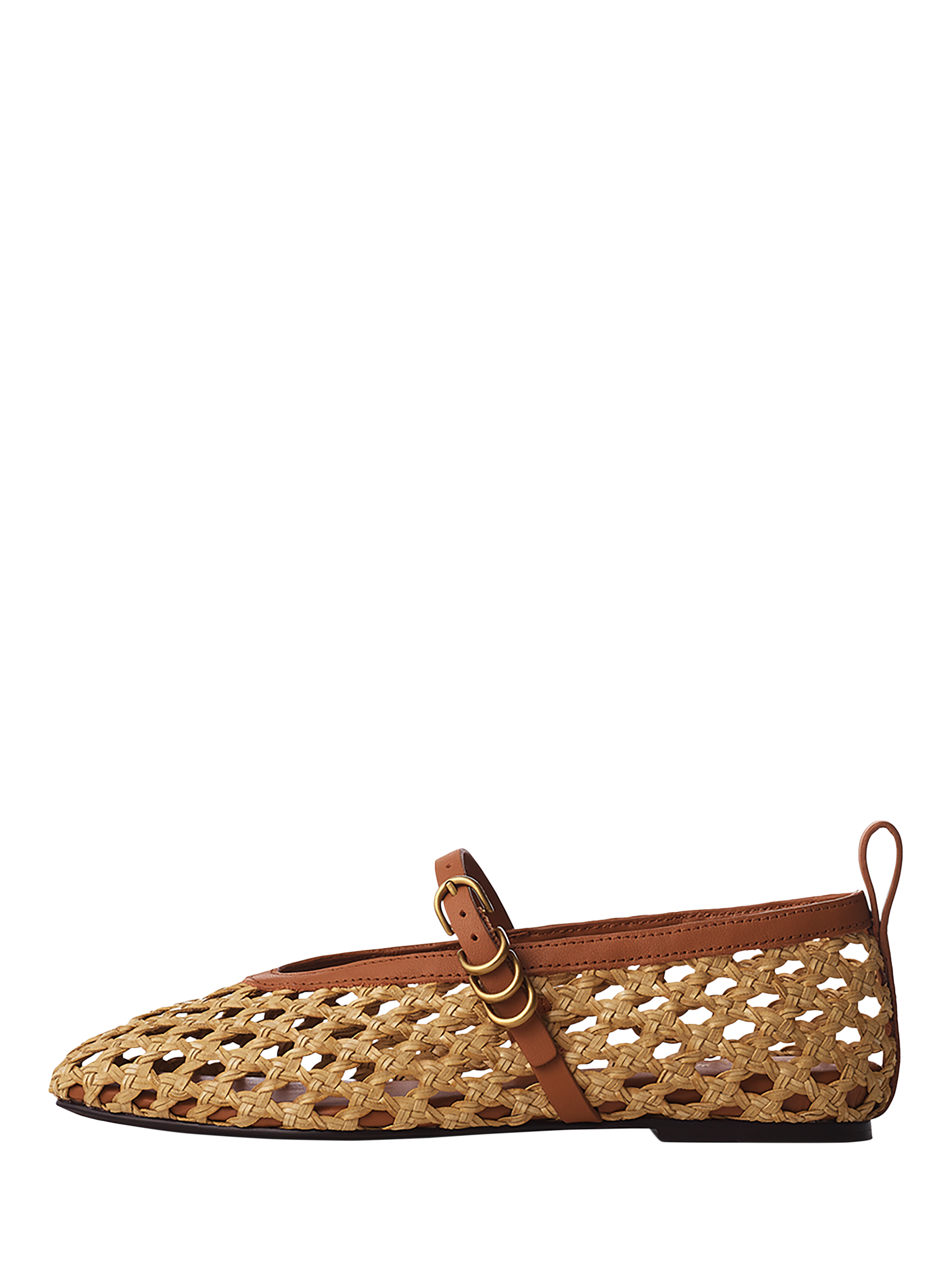 Product image 1 of 4, which shows rag & bone Spire Woven Mary Janes, Brown Multi, 4