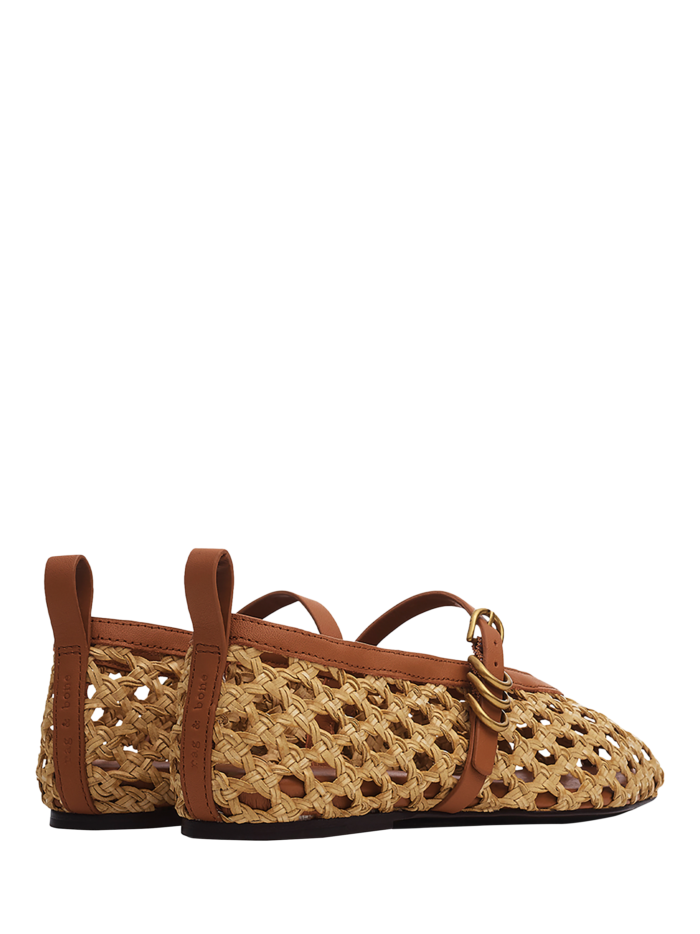 Product image 3 of 4, which shows rag & bone Spire Woven Mary Janes, Brown Multi, 4