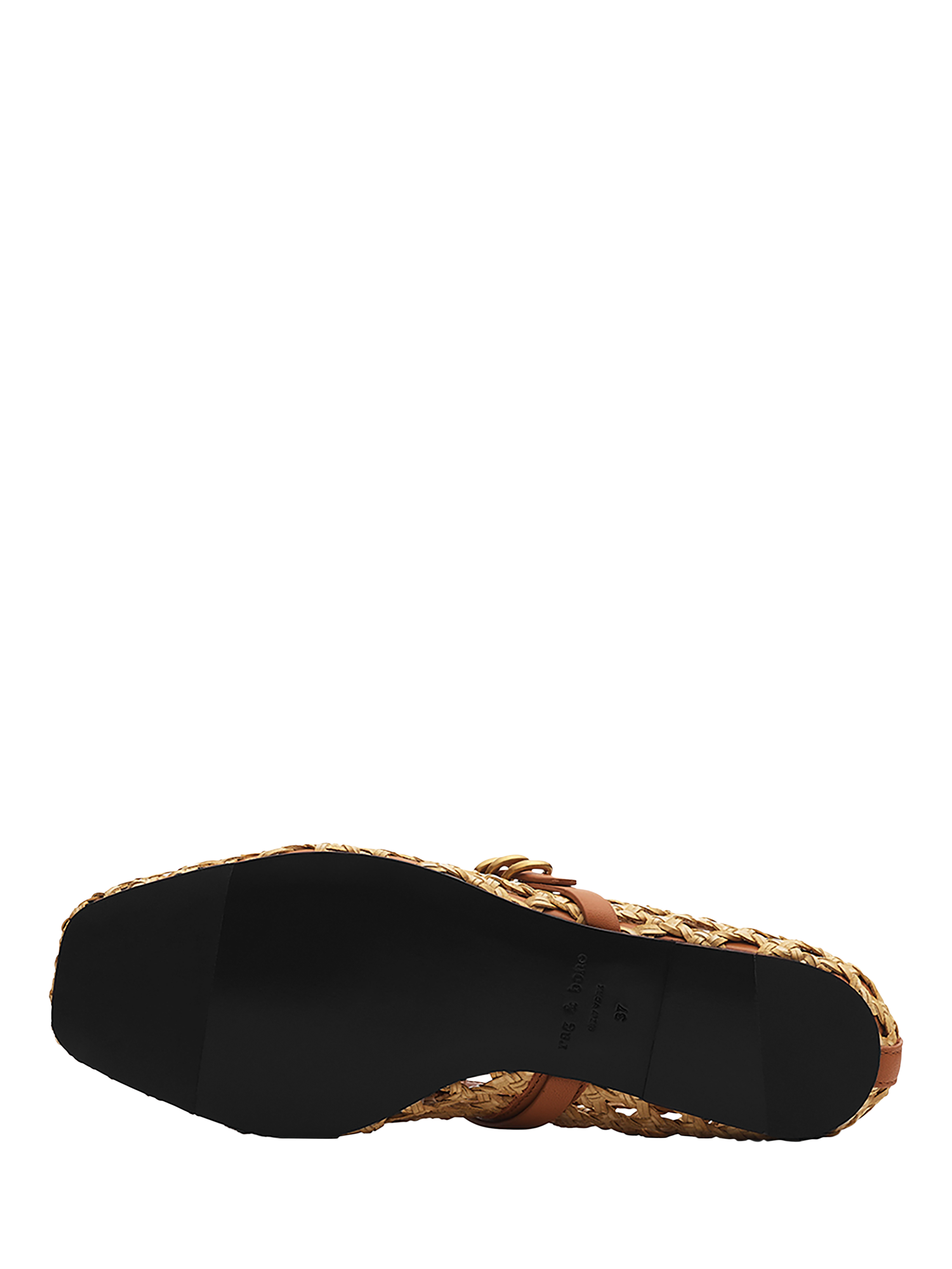 Product image 4 of 4, which shows rag & bone Spire Woven Mary Janes, Brown Multi, 4