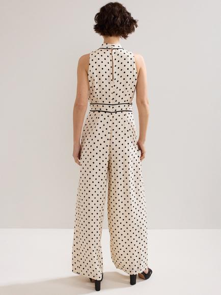 Phase Eight Petite Marilee Polka Dot Jumpsuit, Ivory - view 2, Ivory