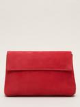 Phase Eight Suede Clutch Bag, Coral
