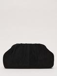 Phase Eight Suede Clutch Bag, Black