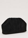 Phase Eight Suede Clutch Bag, Black