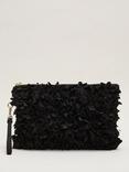 Phase Eight Textured Petal Clutch Bag, Black