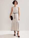 Phase Eight Kimberley Stripe Midi Dress, Ivory