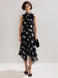 Phase Eight Lucinda Polka Dot Dress, Black/Multi