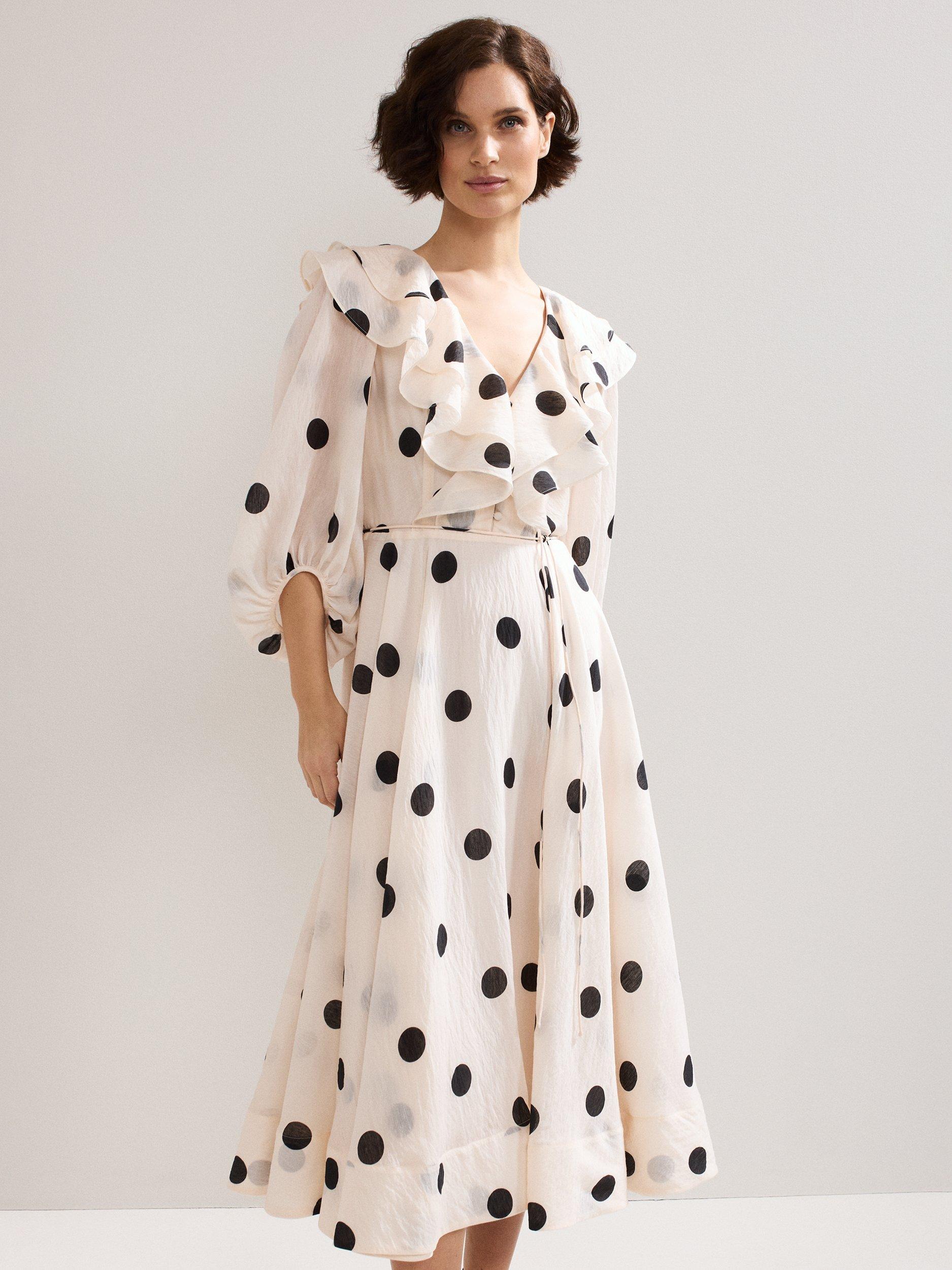 【関税込】PhaseEight ワンピース☆Petite Jaqlyn Polka Dot Dre Phase Eight Petite Jaqlyn Polka Dot Dress, Cream