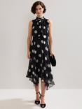 Phase Eight Petite Lucinda Polka Dot Dress, Black/Multi