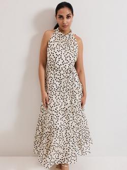 Phase Eight Petite Nita Polka Dot Dress, Ivory, Ivory