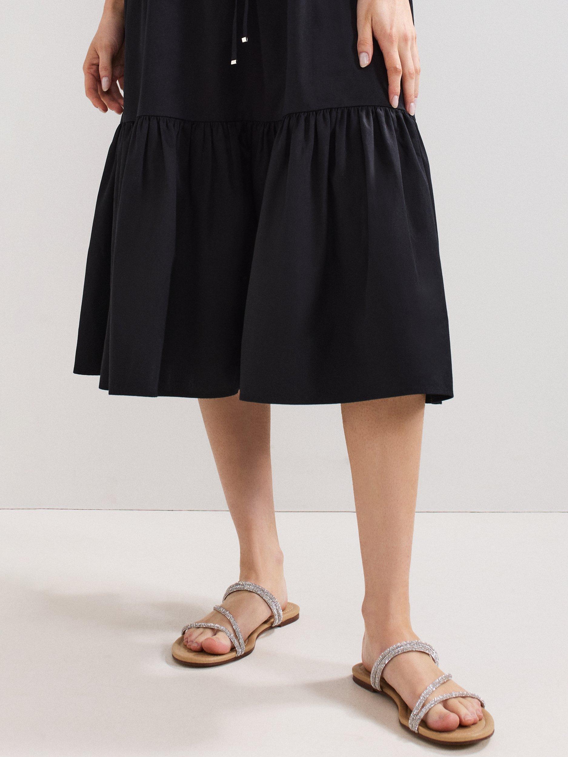 Product image 6 of 8, which shows Phase Eight Sparkle Flat Sandals, Silver, 3