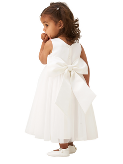 Angel & Rocket Kids' Charlotte Mini Ballerina Bow Dress, White - view 2, White