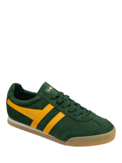 Gola Apollo Suede Lace Up Trainers - view 2, Evergreen Sun