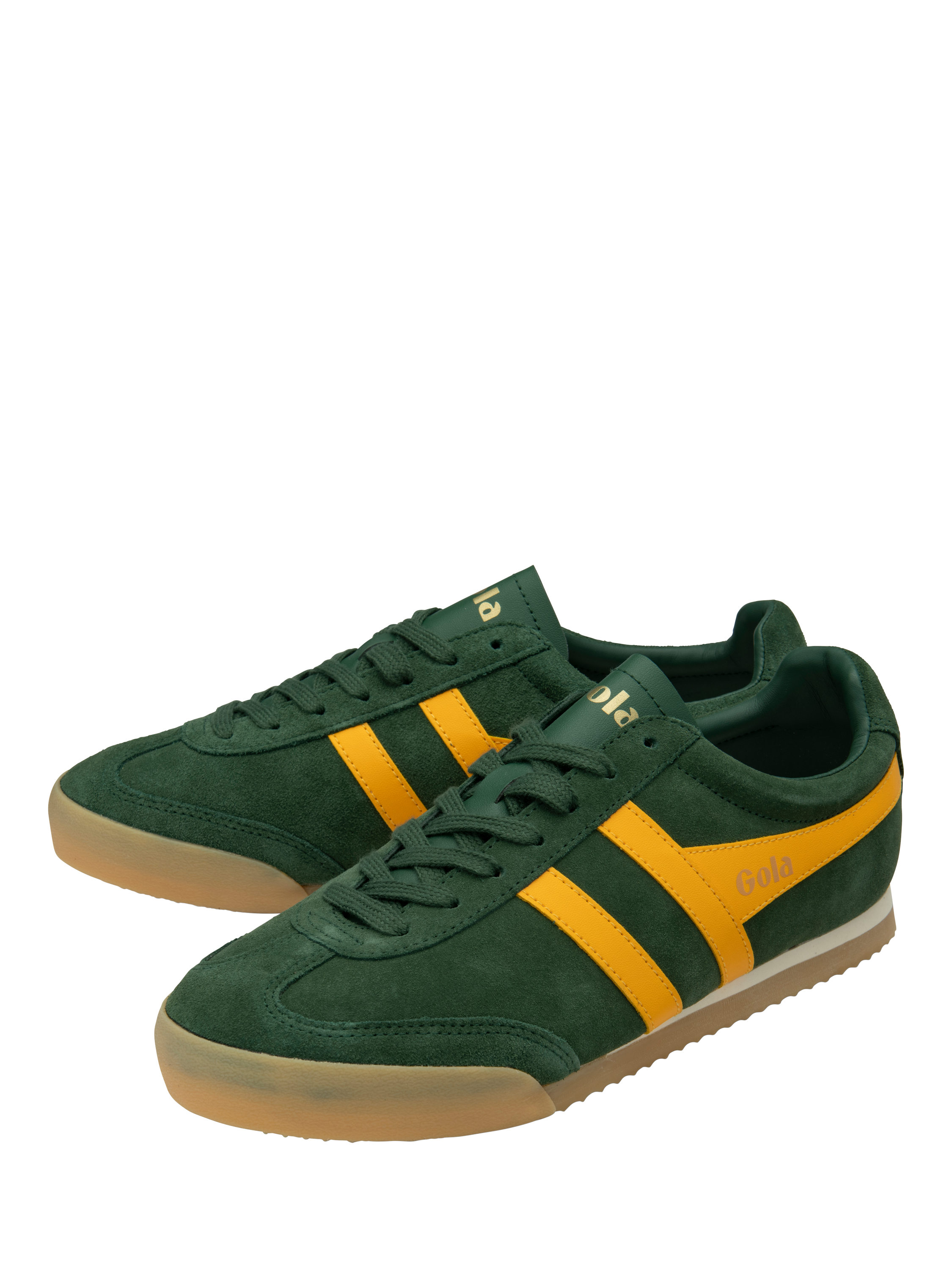 Product image 3 of 5, which shows Gola Apollo Suede Lace Up Trainers, Evergreen Sun, 7