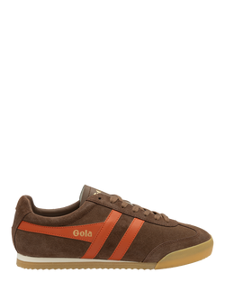 Gola Apollo Suede Lace Up Trainers, Otter Brown, Orange