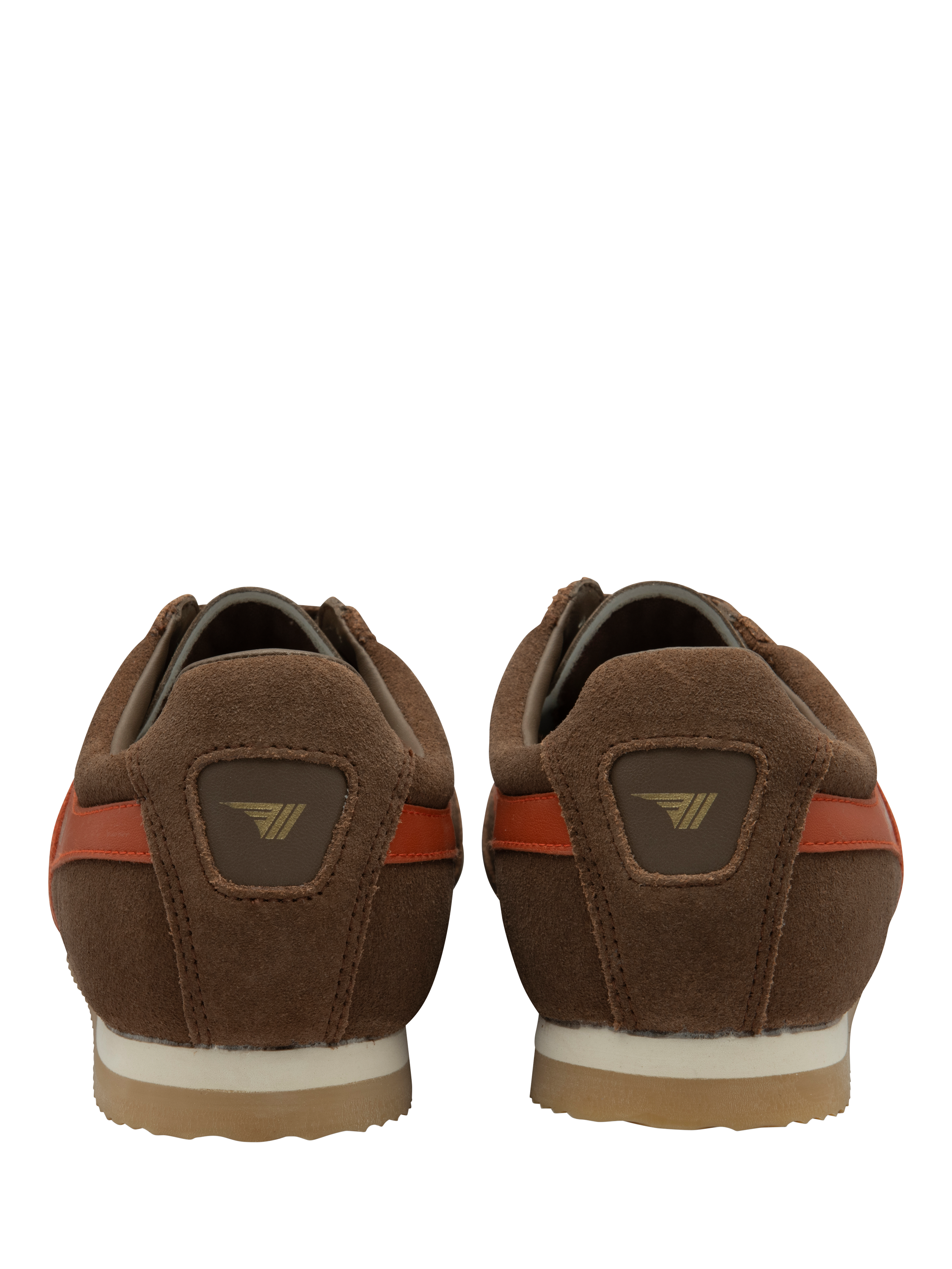 Product image 4 of 5, which shows Gola Apollo Suede Lace Up Trainers, Otter Brown, Orange, 7