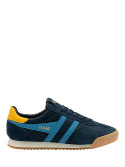 Gola Europa Textile Lace Up Trainers, Blue Multi