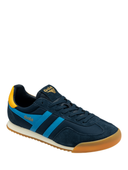 Gola Europa Textile Lace Up Trainers - view 2, Blue Multi