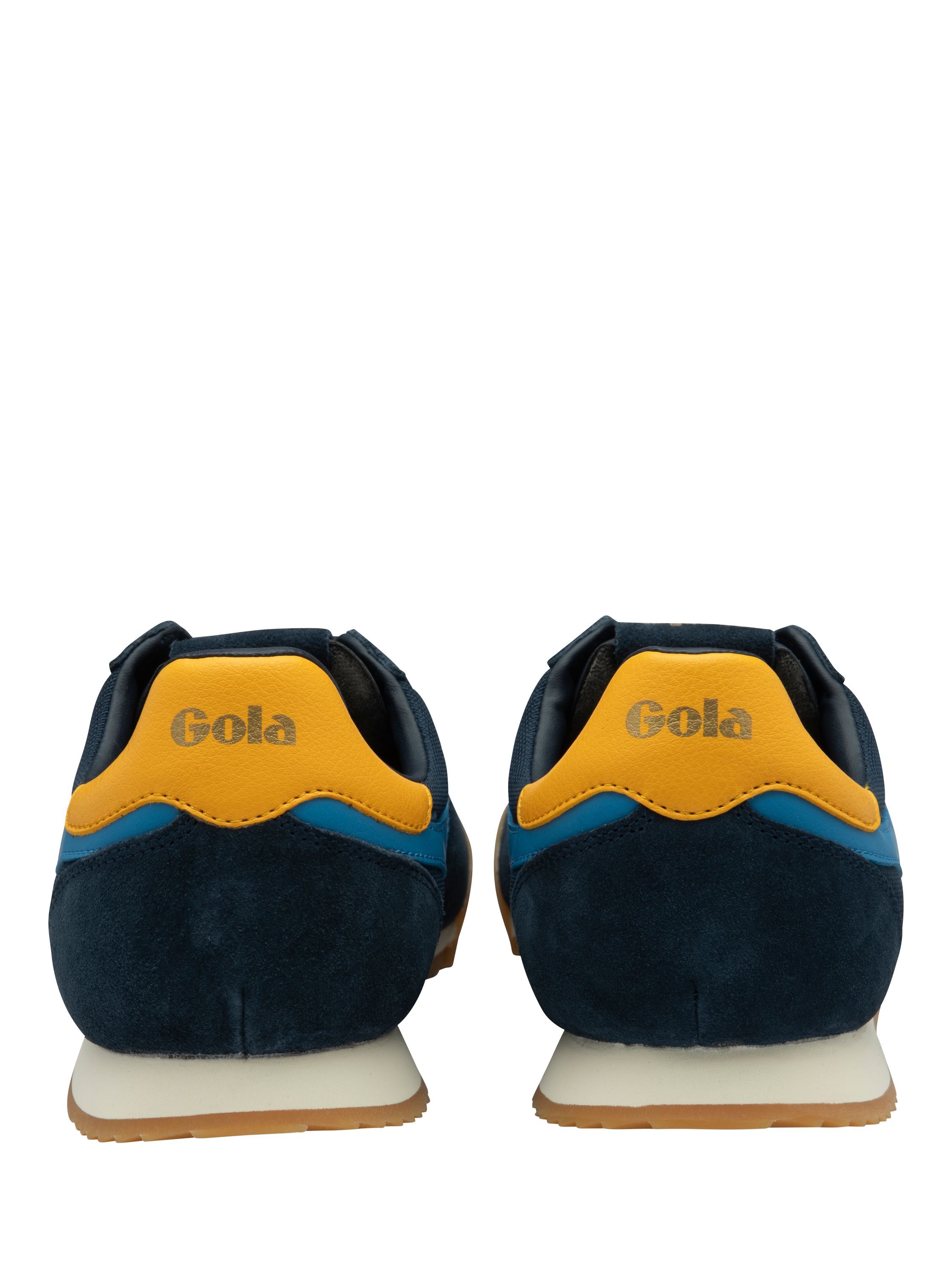 Product image 4 of 5, which shows Gola Europa Textile Lace Up Trainers, Blue Multi, 7