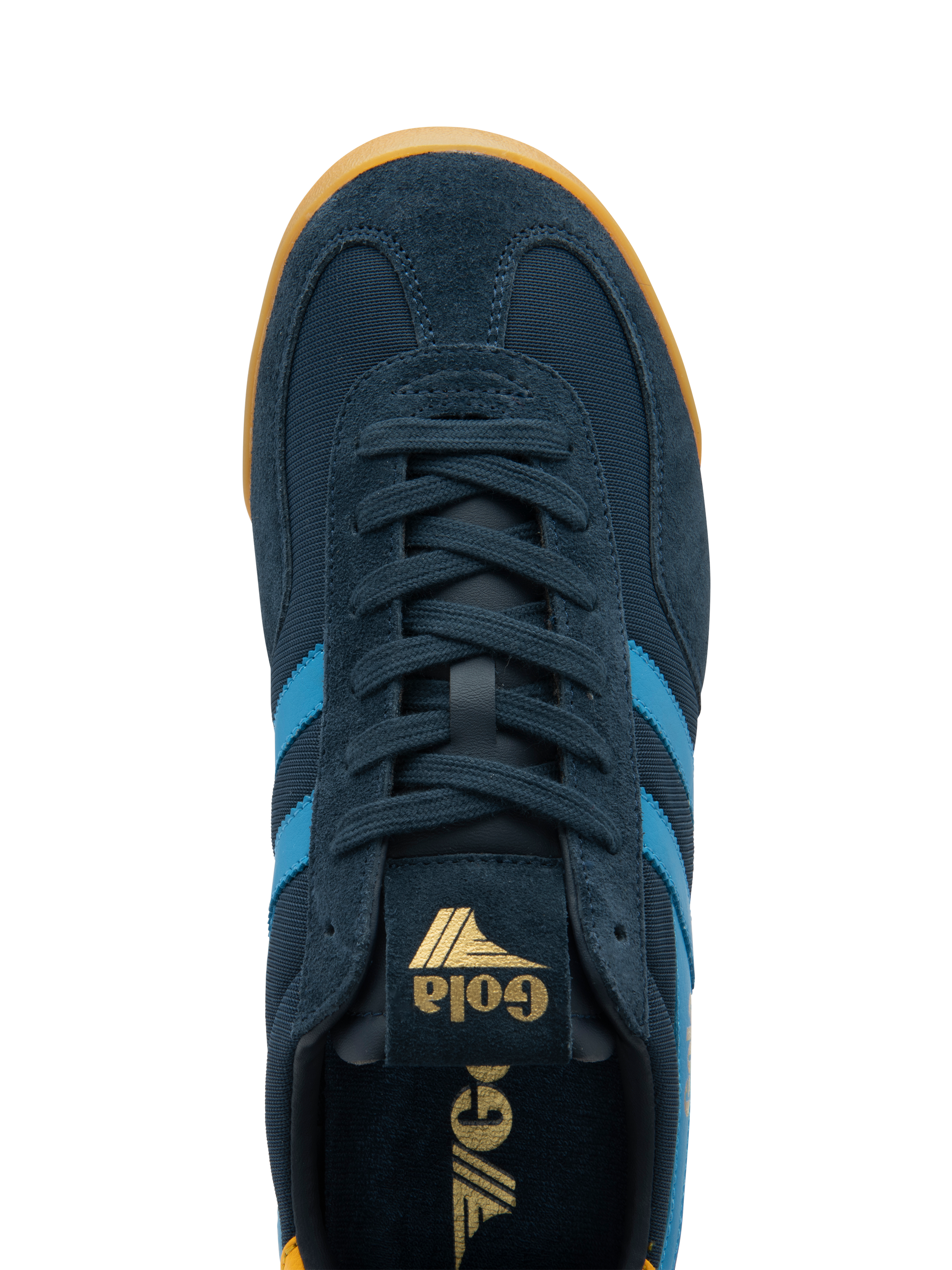 Product image 5 of 5, which shows Gola Europa Textile Lace Up Trainers, Blue Multi, 7