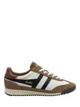 Gola Tornado Lace Up Trainers, Off White, Tobacco