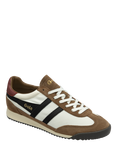 Gola Tornado Lace Up Trainers, Off White, Tobacco