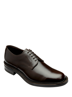 Loake Barbican Leather Derby Shoes - view 2, Espresso Polished