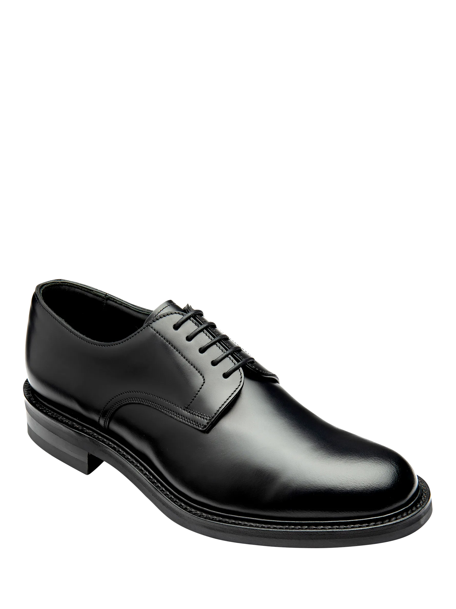 Product image 2 of 3, which shows Loake Barbican Leather Derby Shoes, Black, 9