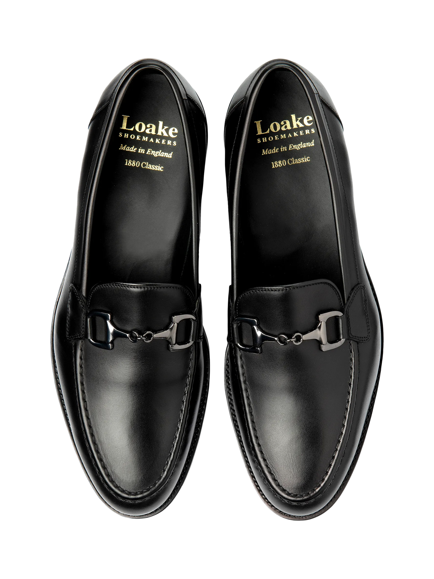 Product image 3 of 3, which shows Loake Kensington Leather Loafers, Black, 10