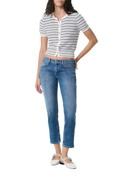 rag & bone Dre Low Rise Slim Boyfriend Jeans, Dark Blue, Julienne