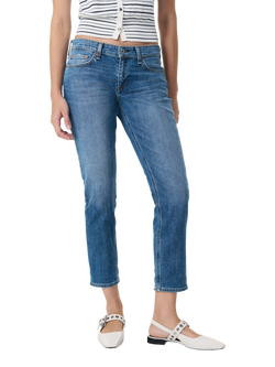 rag & bone Dre Low Rise Slim Boyfriend Jeans, Dark Blue - view 2, Julienne