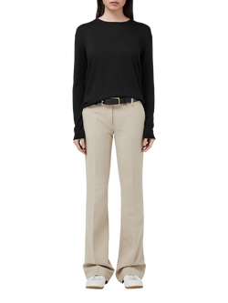 rag & bone Long Sleeve Knit Top, Black, Black