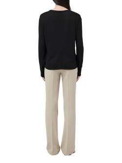 rag & bone Long Sleeve Knit Top, Black - view 2, Black