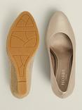 Hobbs Anna Leather Espadrille Sandals, Pewter