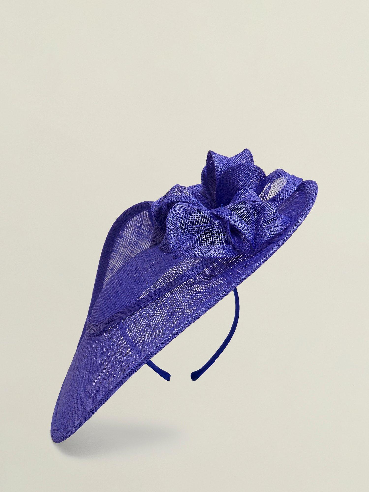 Product image 1 of 7, which shows Hobbs Elaina Bow Detail Fascinator, Allium Blue