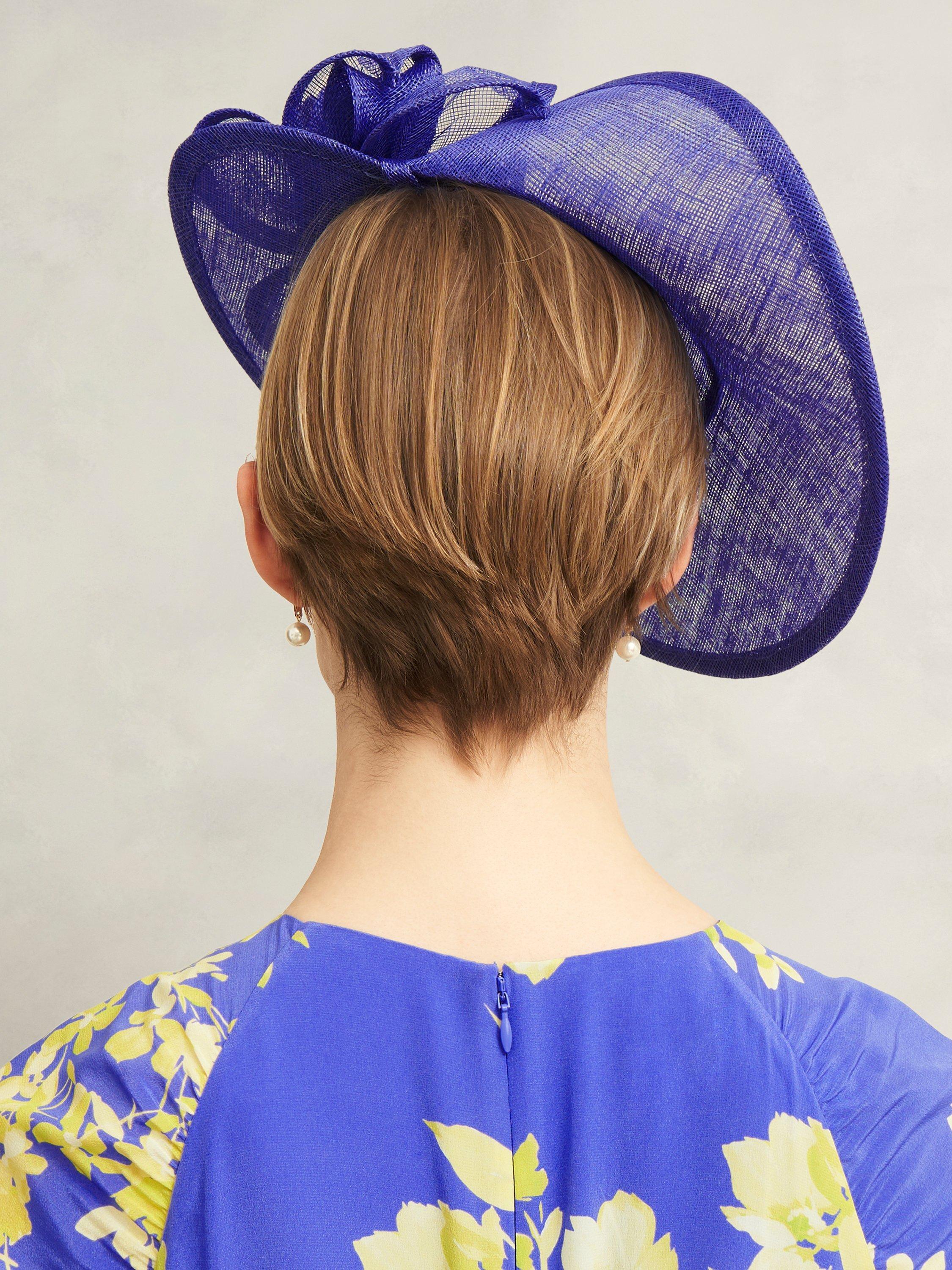 Product image 5 of 7, which shows Hobbs Elaina Bow Detail Fascinator, Allium Blue