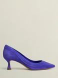 Hobbs Faye Suede Court Shoes, Allium Blue