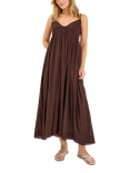Accessorize Schiffli Top Maxi Dress, Brown