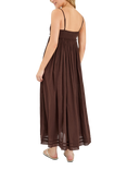 Accessorize Schiffli Top Maxi Dress, Brown